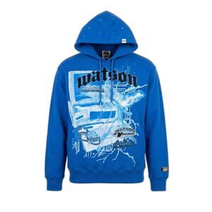 Watson Worldwide Virus Detected Hoodie Blue XL Rhinestone NWT Chain & Keychain